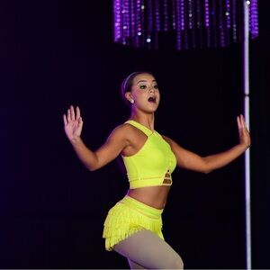 Vibrant Yellow Dance Costume